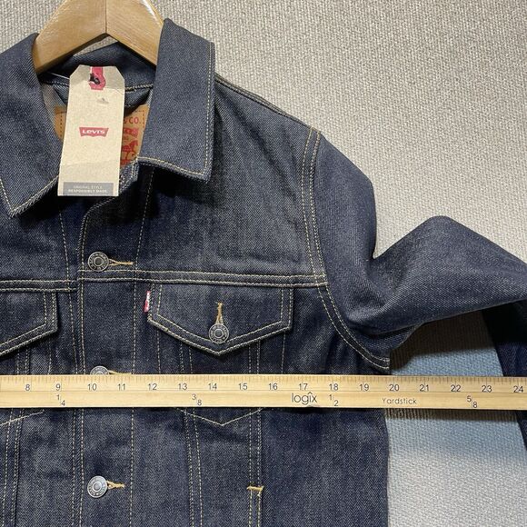 Levi's Denim Trucker Jacket Size XS Biker Jean Authentic Cotton - Picture 5 of 11